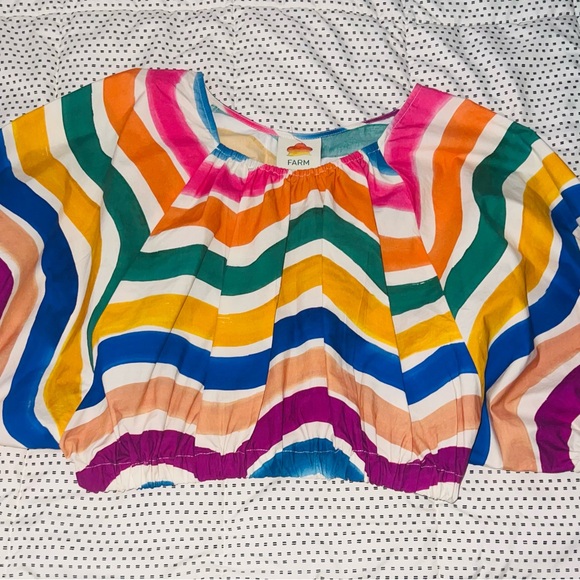 FARM Rio Multicolor Wave Crop Top - Picture 2 of 4